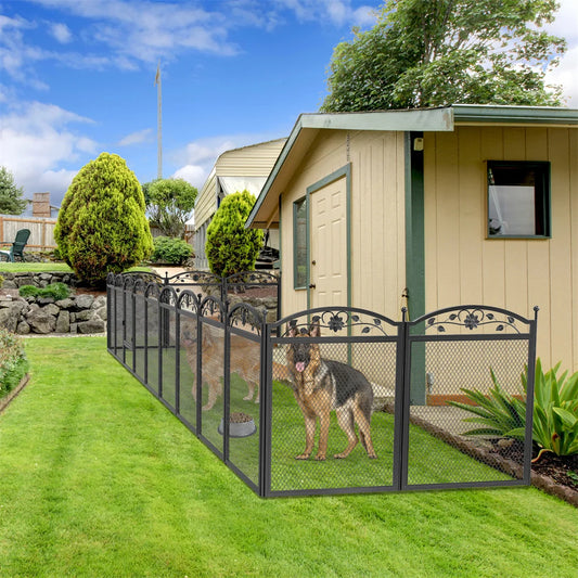 8 Panels DIY Heavy Duty Dog Playpen Pen Outdoor