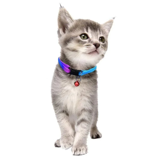 Rainbow Adjustable Cat Dog Collars