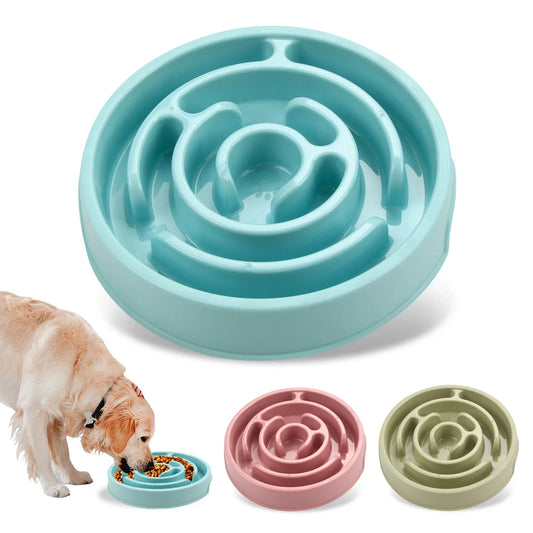 Pet Dog Slow Feeder Bowl Fun Food Feeding Dishes