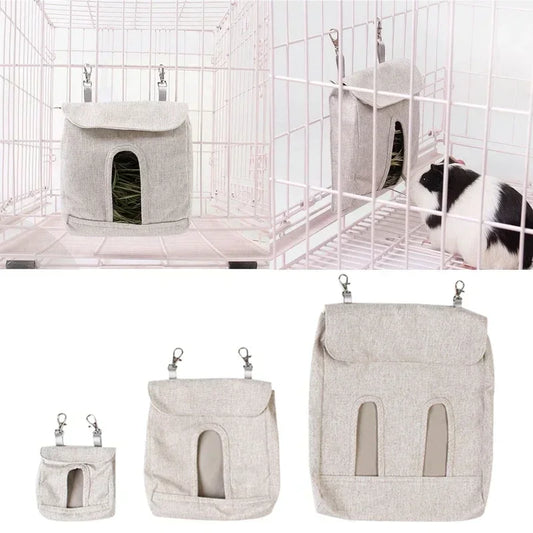 Rabbit Hay Feeder Bag Hanging Feeding
