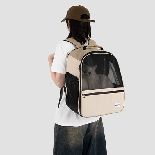 Breathable Large Backpack for Cats and Small Dog.