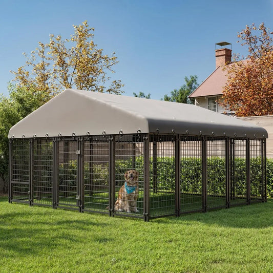 Dog Kennel 10X10FT Outside Heavy-Duty Outdoor