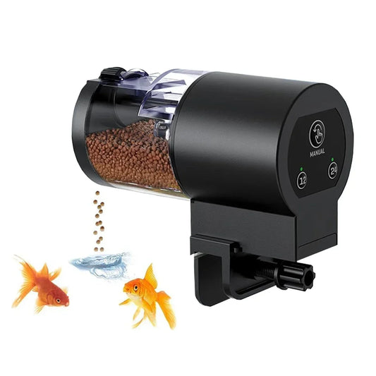 Automatic Fish Feeder for Aquarium Feeders Easy to Set Up with Battery