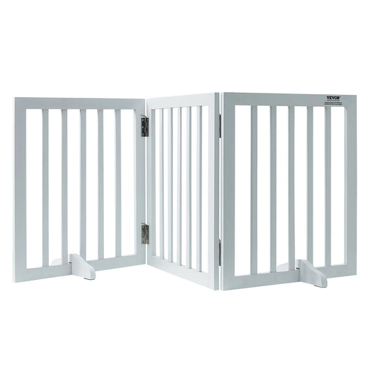 Free Standing Dog Gate Freestanding Pet Gate 3 Panels Foldable